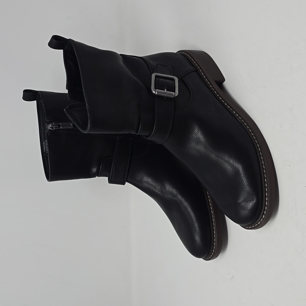 Lucky Brand Quillion Black Leather Women's Biker Boots Size 8